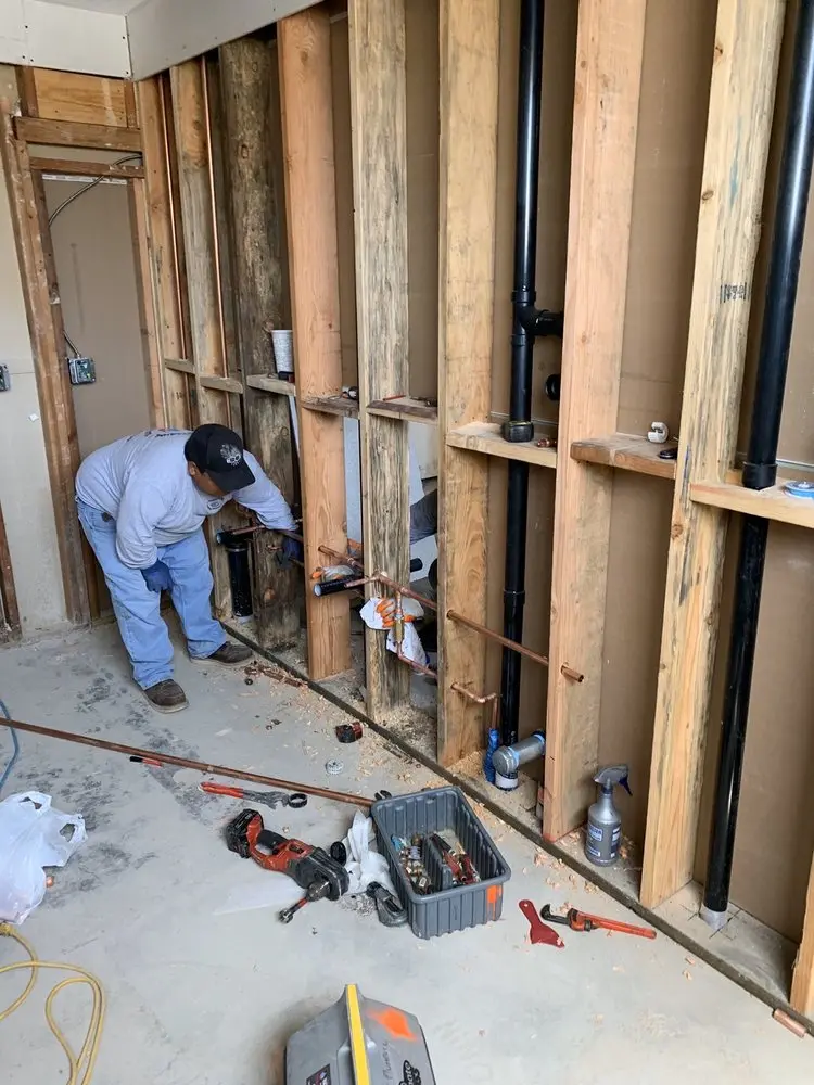 Commercial rough-in plumbing for Gas Line Repair in Brown Arrow